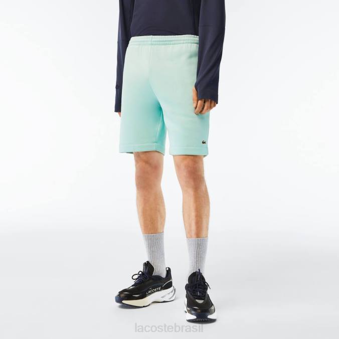 Lacoste homens shorts de lã de algodão escovado orgânico hortelã P2PX475 roupas
