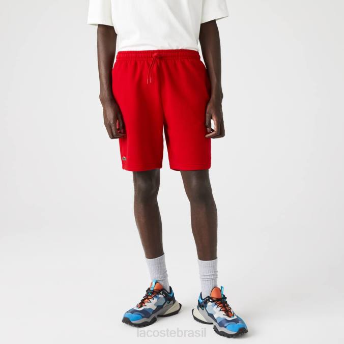 Lacoste homens shorts esportivos de lã para tênis vermelho P2PX1374 roupas