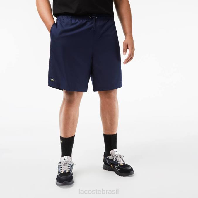 Lacoste homens shorts esportivos forrados em jersey com ajuste relaxado - plus size - grande azul-marinho P2PX1447 roupas