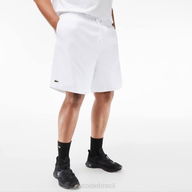Lacoste homens shorts esportivos forrados em jersey com ajuste relaxado - plus size - grande branco P2PX1446 roupas