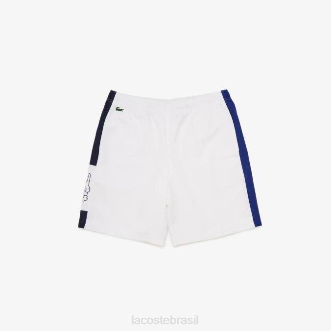 Lacoste homens shorts esportivos light colorblock branco/azul/azul marinho/branco P2PX1624 roupas