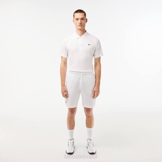Lacoste homens shorts esportivos ultraleves branco/azul marinho P2PX1409 roupas