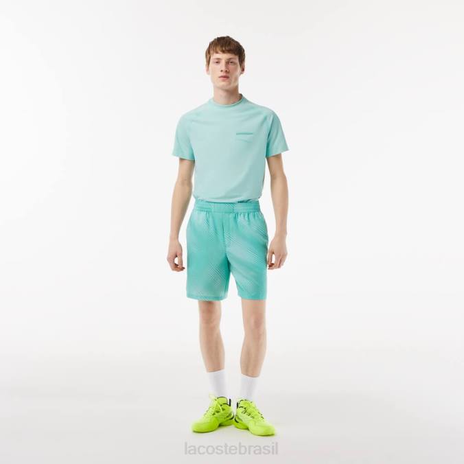 Lacoste homens shorts esportivos verde claro/verde/amarelo P2PX11 roupas