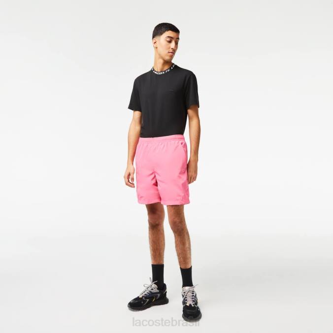 Lacoste homens shorts impermeáveis rosa P2PX466 roupas