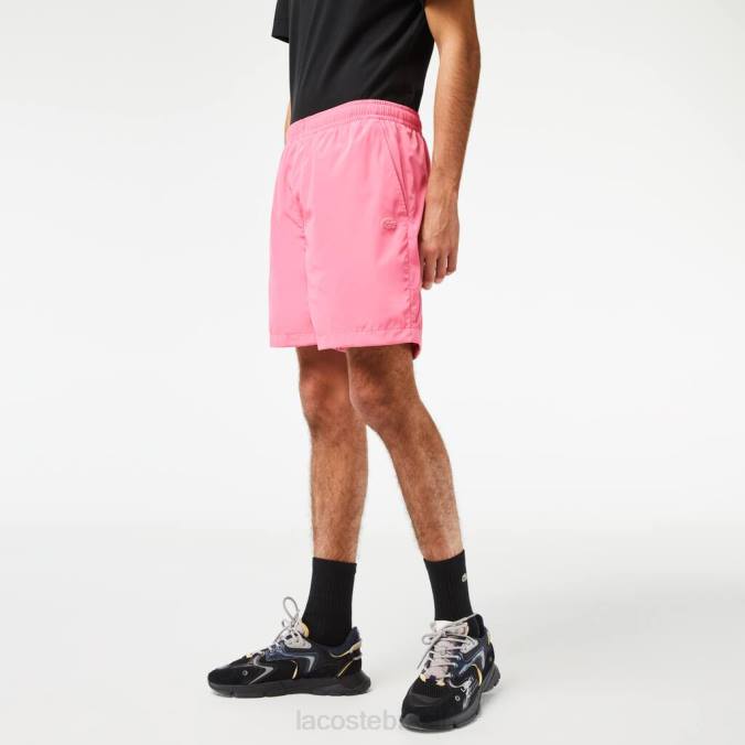 Lacoste homens shorts impermeáveis rosa P2PX466 roupas