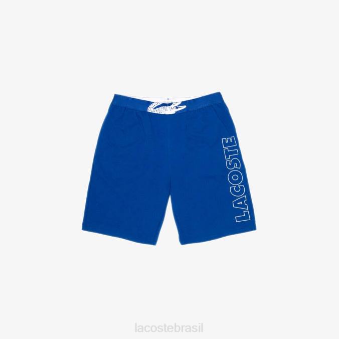 Lacoste homens shorts internos de lã de algodão de marca Branco azulado P2PX1512 roupas