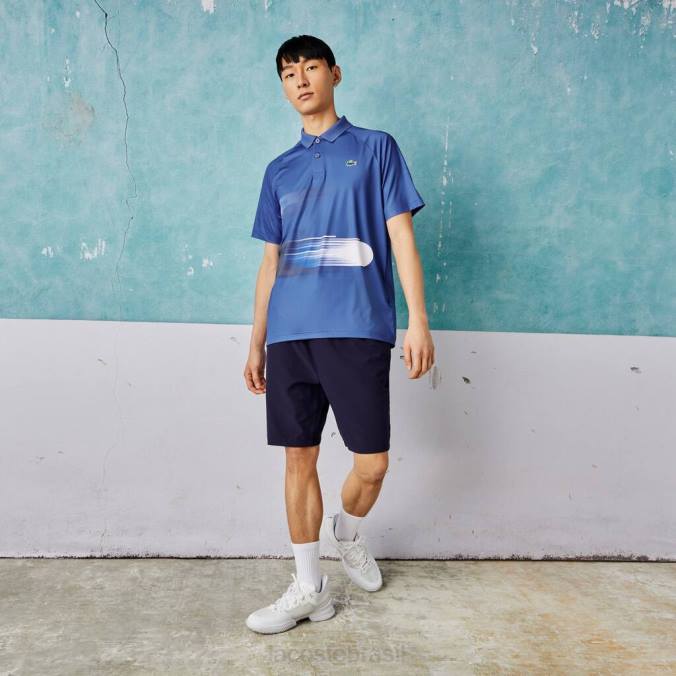 Lacoste homens shorts stretch leves sport x novak djokovic azul P2PX1532 roupas