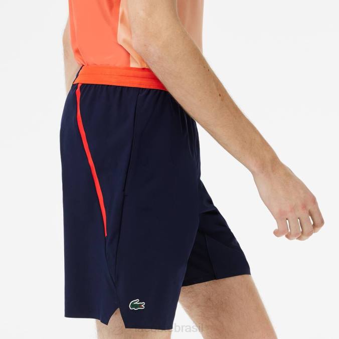 Lacoste homens shorts tenis x novak djokovic azul-marinho P2PX408 roupas