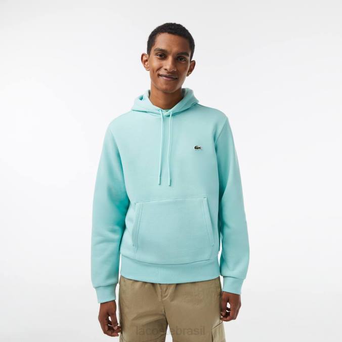 Lacoste homens moletom com capuz de algodão orgânico hortelã P2PX294 roupas