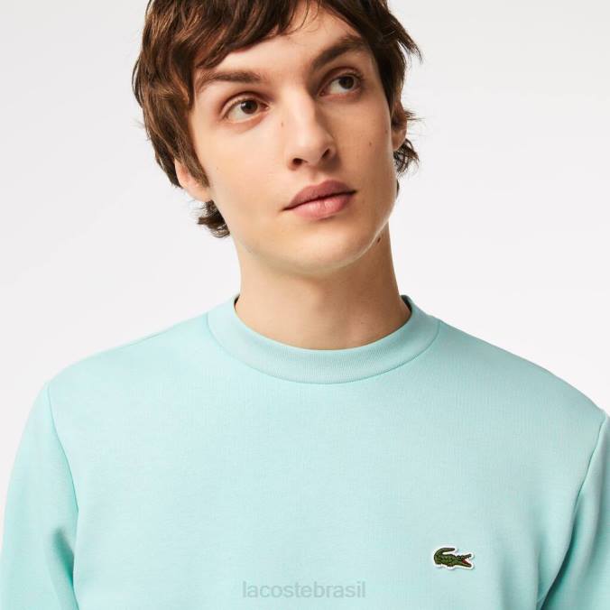 Lacoste homens moletom de algodão escovado orgânico hortelã P2PX285 roupas