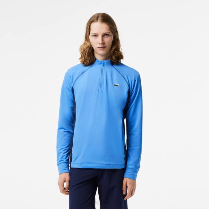 Lacoste homens moletom de golfe com gola redonda inserida azul/azul marinho P2PX314 roupas