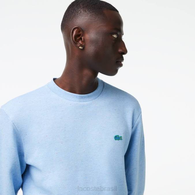 Lacoste homens moletom de lã com estampa manchada de ajuste clássico turquesa P2PX966 roupas