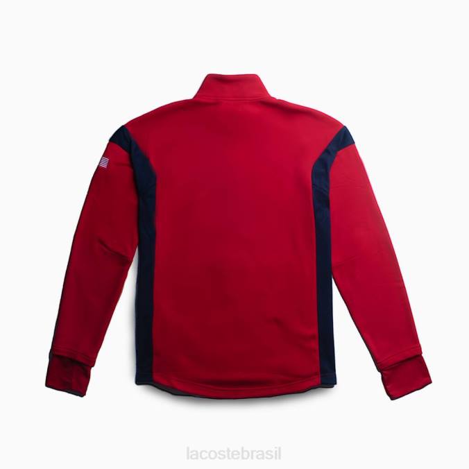 Lacoste homens moletom esportivo vermelho/azul marinho P2PX371 roupas