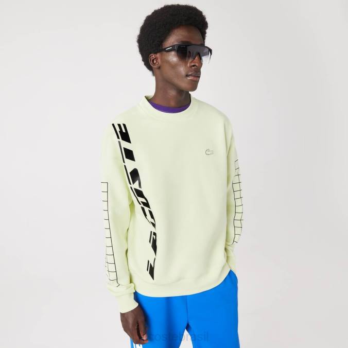 Lacoste homens moletom piquê folgado amarelo P2PX1000 roupas