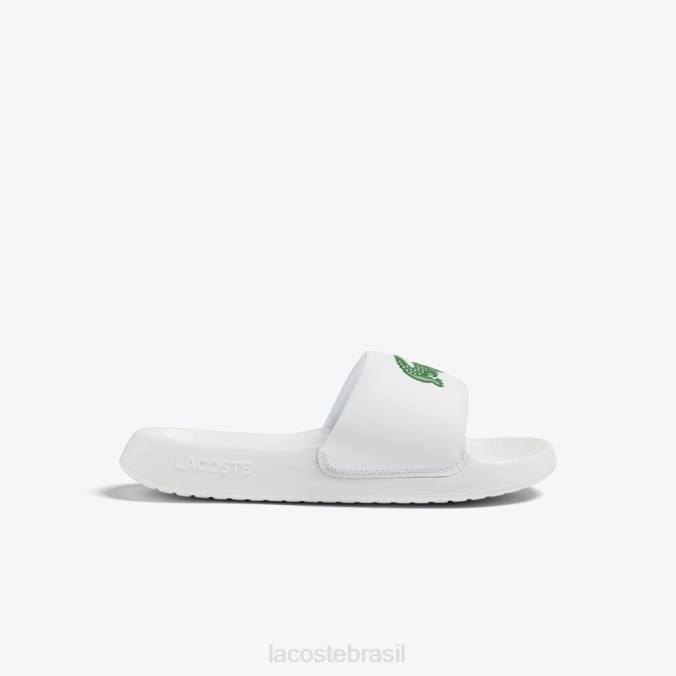 Lacoste homens chinelos sintéticos croco 1.0 Branco Verde P2PX1728 sapato