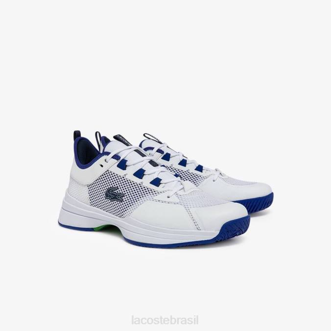 Lacoste homens tênis ag-lt21 têxtil e sintético Branco azul P2PX1865 sapato