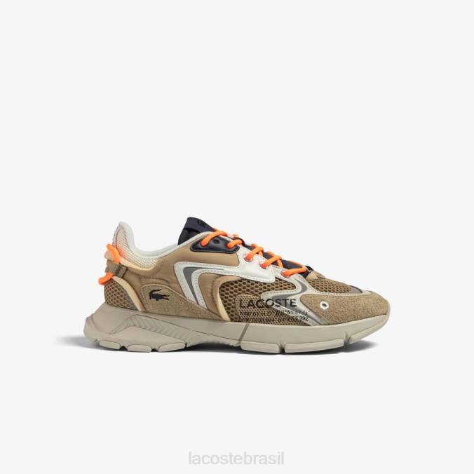 Lacoste homens l003 tênis neo têxtil cáqui/marinho P2PX1695 sapato