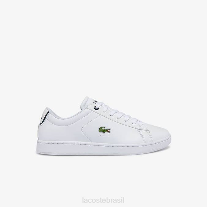 Lacoste homens tênis carnaby couro bl Marinha Branca P2PX1815 sapato