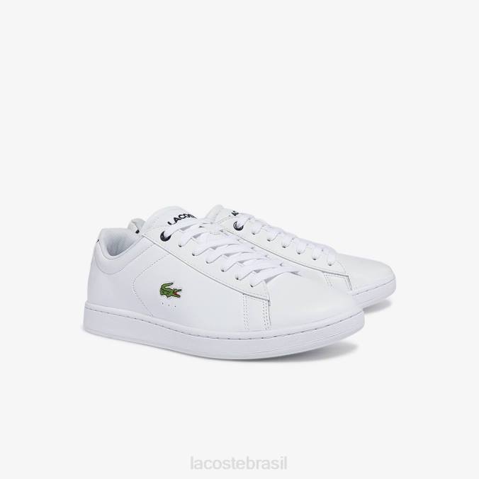 Lacoste homens tênis carnaby couro bl Marinha Branca P2PX1815 sapato