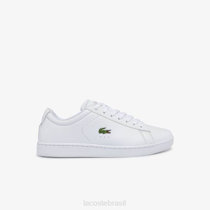Lacoste homens tênis carnaby couro bl branco P2PX1817 sapato