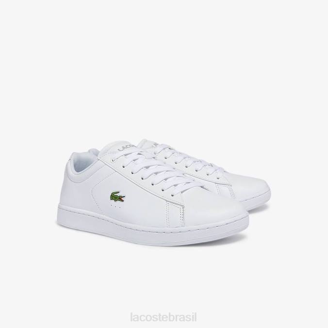 Lacoste homens tênis carnaby couro bl branco P2PX1817 sapato