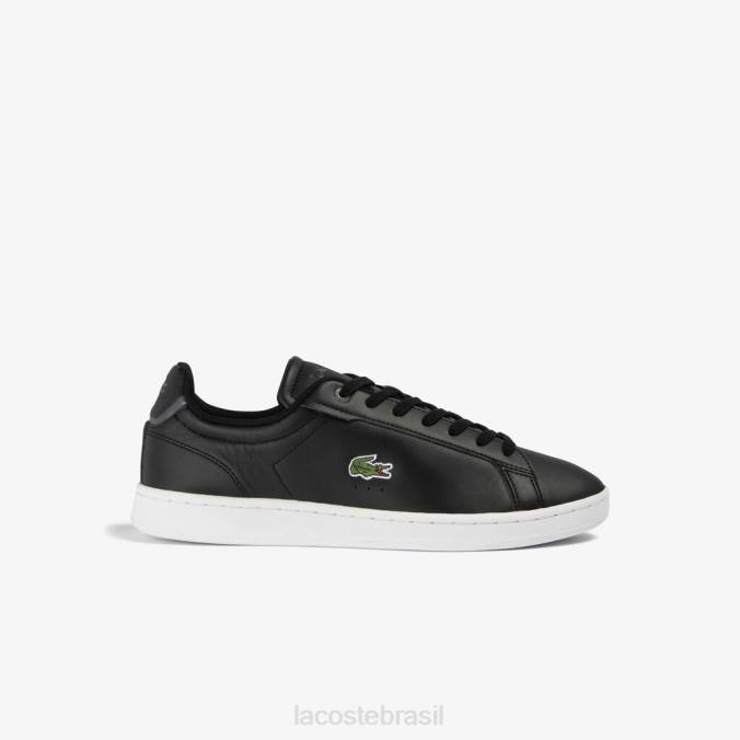 Lacoste homens tênis carnaby pro bl couro tom Preto branco P2PX1742 sapato