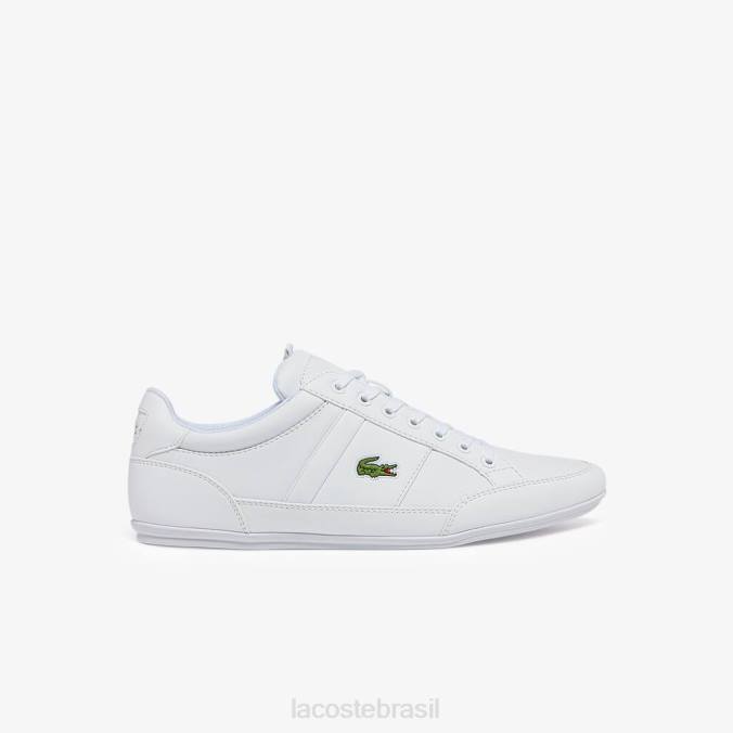 Lacoste homens tênis chaymon sintético e couro branco P2PX1867 sapato