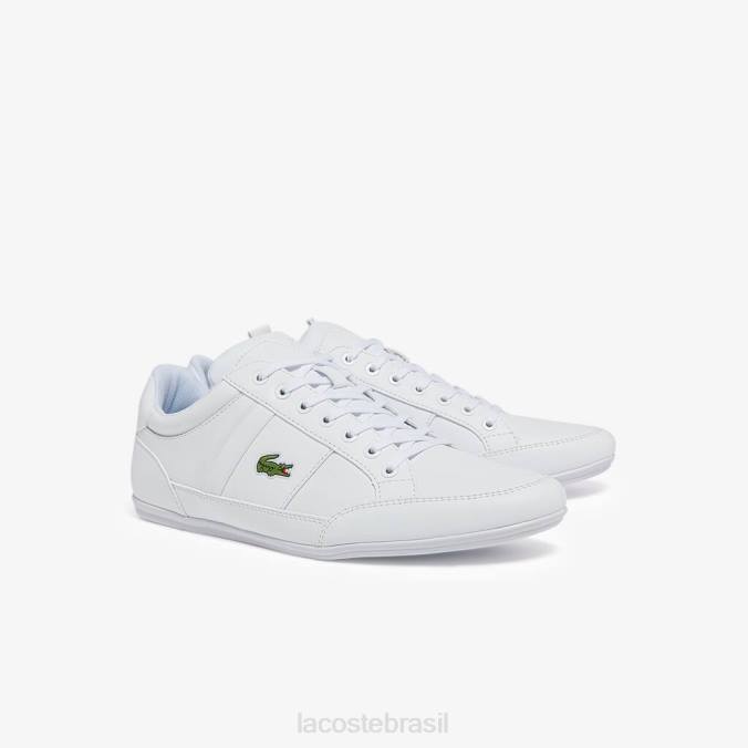 Lacoste homens tênis chaymon sintético e couro branco P2PX1867 sapato