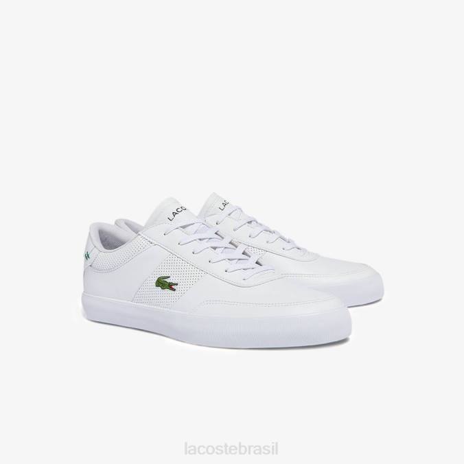Lacoste homens tênis de couro Court Master branco P2PX1913 sapato