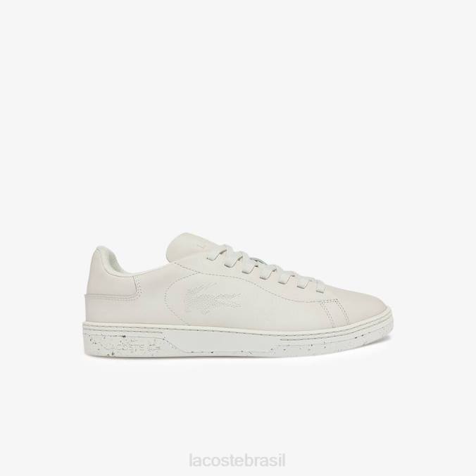 Lacoste homens tênis de couro tribunal zero off white P2PX1873 sapato