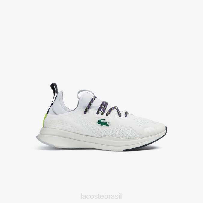 Lacoste homens tênis run spin comfort têxtil branco e off-white P2PX1795 sapato