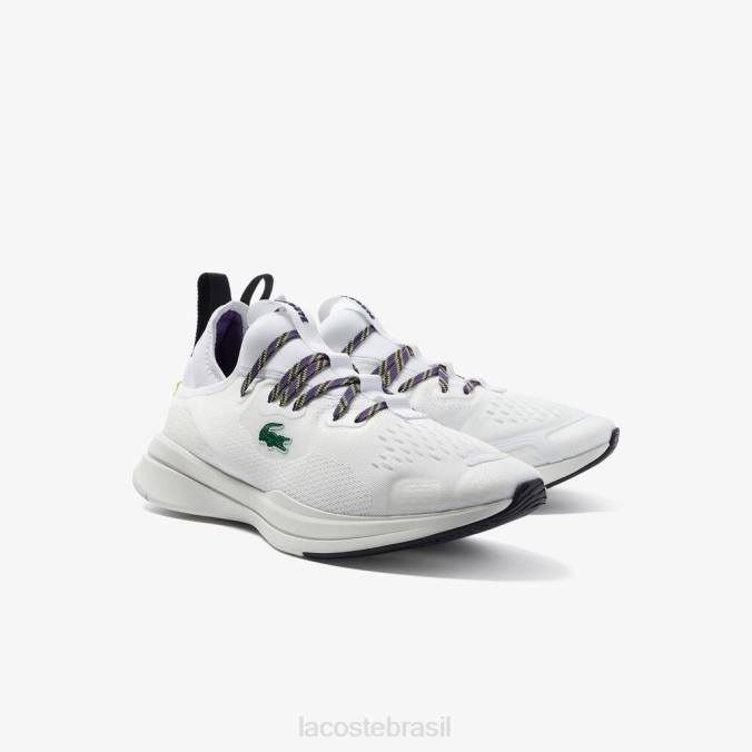 Lacoste homens tênis run spin comfort têxtil branco e off-white P2PX1795 sapato