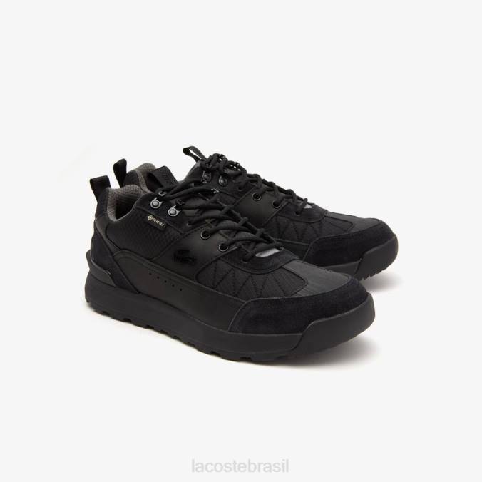 Lacoste homens tênis urban breaker lo gtx têxtil e couro preto P2PX1864 sapato