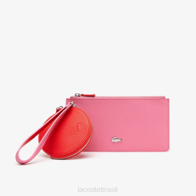 Lacoste mulheres anna bolsa dupla reversível com cordão reseda corrida P2PX2764 bolsas e artigos de couro