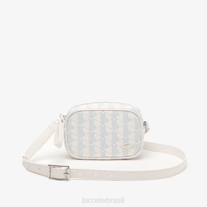 Lacoste mulheres bolsa transversal pequena com estampa de monograma panorama mono farine P2PX2795 bolsas e artigos de couro