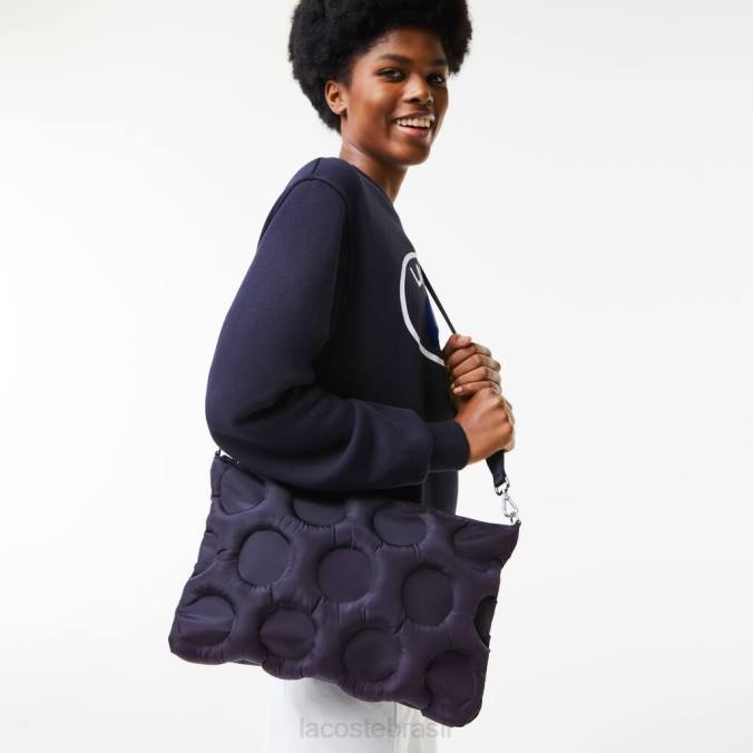 Lacoste mulheres bolsa crossover acolchoada com efeito bola de golfe abimes P2PX2866 bolsas e artigos de couro