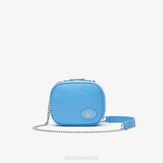 Lacoste mulheres bolsa crossover pequena de couro granulado Argentino P2PX2852 bolsas e artigos de couro