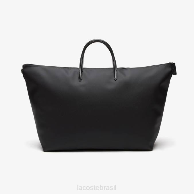 Lacoste mulheres bolsa de fim de semana com alça de ombro contrastante Samui Negro P2PX2823 bolsas e artigos de couro