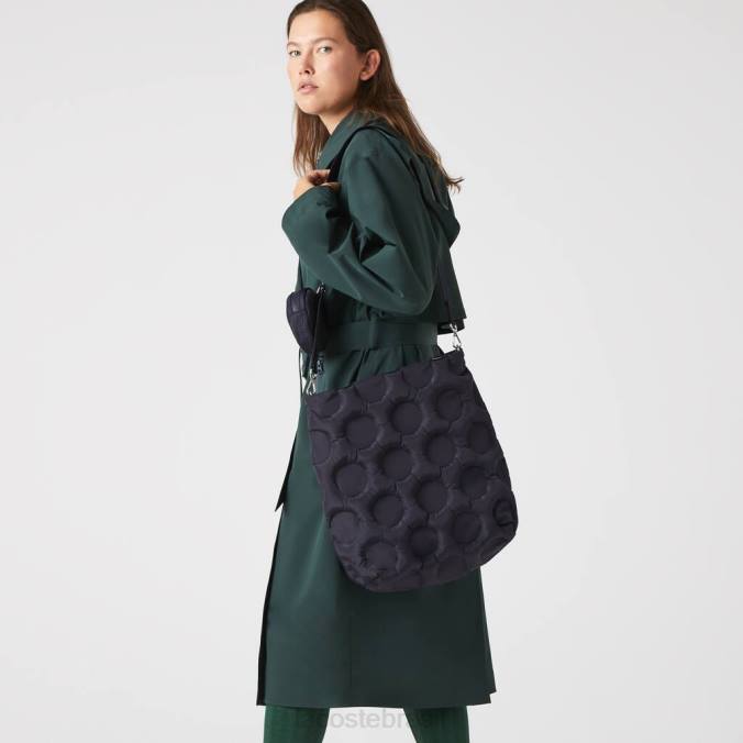 Lacoste mulheres bolsa bucket acolchoada com efeito bola de golfe abimes P2PX2872 bolsas e artigos de couro