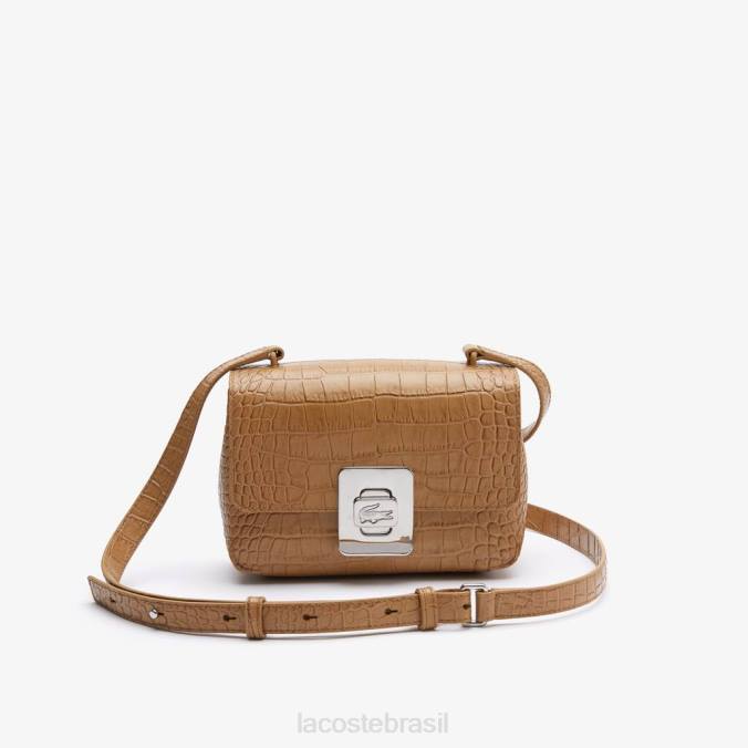 Lacoste mulheres bolsa de couro com fecho de metal amelia j07 P2PX2833 bolsas e artigos de couro