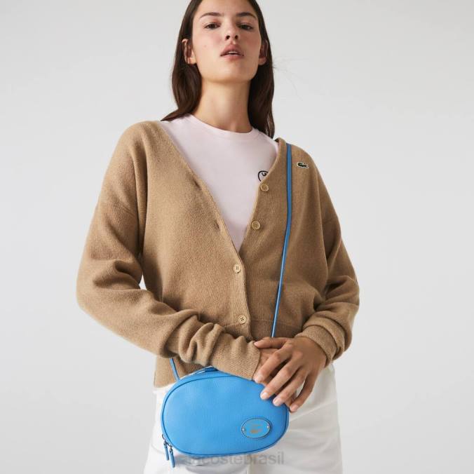 Lacoste mulheres bolsa pequena para câmera em couro granulado Argentino P2PX2870 bolsas e artigos de couro