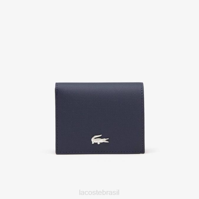 Lacoste mulheres carteira dobrável anna pequena marinho 166 vermelho P2PX2841 bolsas e artigos de couro
