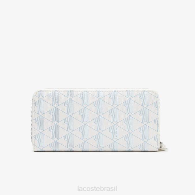 Lacoste mulheres carteira zip com estampa monograma panorama mono farine P2PX2775 bolsas e artigos de couro