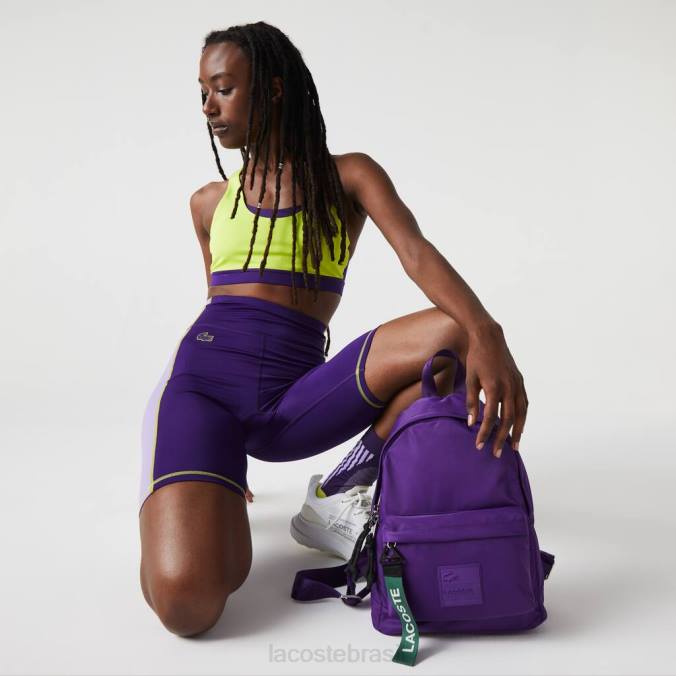 Lacoste mulheres mochila extrator de marca com patch de assinatura Samui P2PX2862 bolsas e artigos de couro