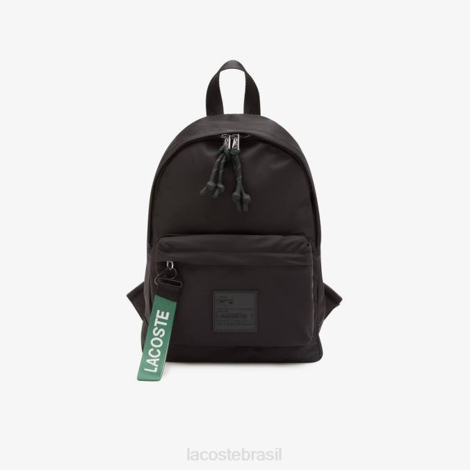 Lacoste mulheres mochila extrator de marca com patch de assinatura preto P2PX2863 bolsas e artigos de couro