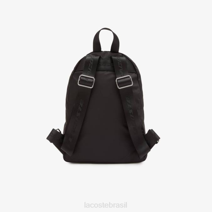 Lacoste mulheres mochila extrator de marca com patch de assinatura preto P2PX2863 bolsas e artigos de couro
