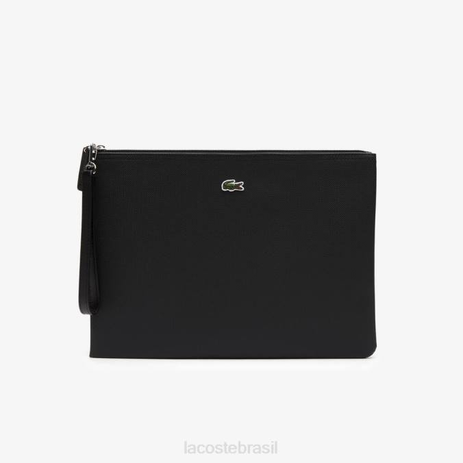 Lacoste mulheres l.12.12 bolsa clutch preto P2PX2793 bolsas e artigos de couro