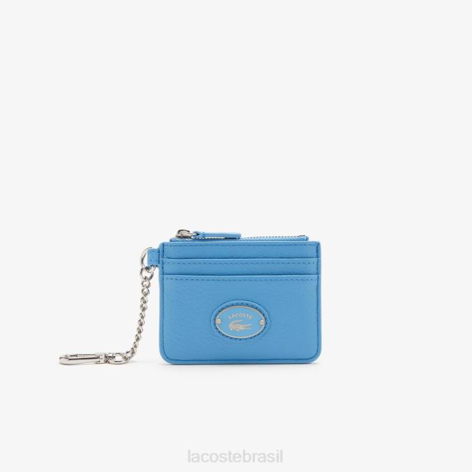 Lacoste mulheres porta-cartões de couro granulado com mosquetão Argentino P2PX2811 bolsas e artigos de couro