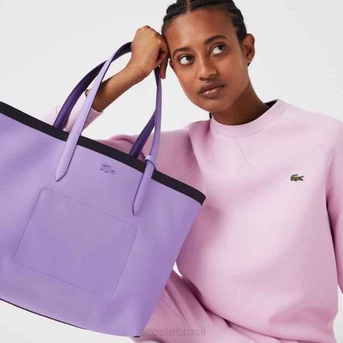 Lacoste mulheres bolsa tote reversível bicolor anna Abimes Neva P2PX2777 bolsas e artigos de couro