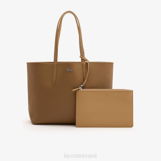 Lacoste mulheres bolsa tote reversível bicolor anna vienense frondoso P2PX2778 bolsas e artigos de couro